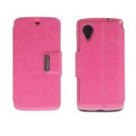Etui folio compatible rose fushia lg google nexus 5 - neuf