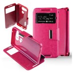 Etui folio compatible rose fushia lg google nexus 5x - neuf