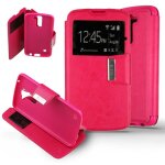 Etui folio rose fushia compatible lg k10 - neuf Etui folio rose fushia compatible lg k10 - neuf