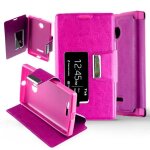 Etui folio rose fushia compatible nokia lumia 435 - neuf Etui folio rose fushia compatible nokia lumia 435 - neuf