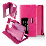 Etui folio compatible rose fushia nokia lumia 950 xl - neuf