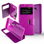 Etui folio rose fushia compatible samsung galaxy a8 - neuf