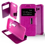 Etui folio rose fushia compatible samsung galaxy j5 2015 - neuf
