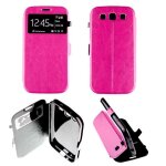 Etui folio rose fushia compatible samsung galaxy s3 - neuf Etui folio rose fushia compatible samsung galaxy s3 - neuf