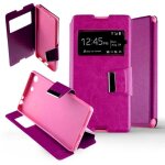 Etui folio rose fushia compatible sony xperia m5 - neuf