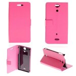 Etui folio rose fushia compatible sony xperia v - neuf