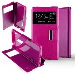 Etui folio rose fushia compatible sony xperia z5 premium - neuf