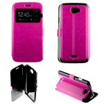 Etui folio rose fushia compatible wiko barry - neuf