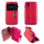 Etui folio rose fushia compatible wiko goa - neuf