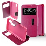 Etui folio rose compatible wiko sunny 2 - neuf