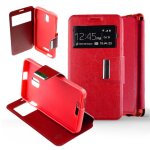 Etui folio rouge compatible alcatel one touch pop star - neuf