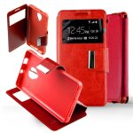 Etui folio rouge compatible alcatel one touch pop up - neuf