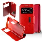 Etui folio rouge compatible htc one a9 - neuf