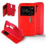Etui folio compatible rouge lg k10 - neuf Etui folio compatible rouge lg k10 - neuf