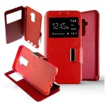 Etui folio rouge compatible samsung galaxy a6 plus 2018 - neuf
