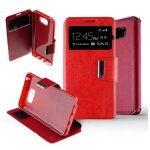 Etui folio compatible rouge samsung galaxy note 5 - neuf