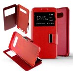 Etui folio rouge compatible samsung galaxy s10 plus - neuf