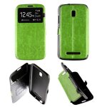 Etui folio vert compatible alcatel one touch pop s9 - neuf