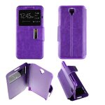 Etui folio compatible violet alcatel one touch idol 2 - neuf