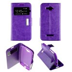 Etui folio violet compatible alcatel one touch pop c7 - neuf