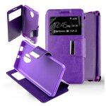 Etui folio compatible violet alcatel one touch pop up - neuf