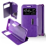 Etui folio violet compatible htc one a9 - neuf