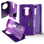 Etui folio violet compatible lg g4s - neuf