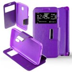Etui folio violet compatible samsung galaxy j7 2017 - neuf