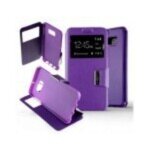 Etui folio violet compatible samsung galaxy s6 edge plus - neuf