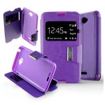 Etui folio compatible violet sony xperia e4 - neuf