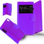 Etui folio violet compatible sony xperia xa - neuf