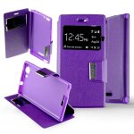Etui folio violet compatible wiko ridge 4g - neuf
