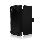 Etui portefeuille portfolio air fitness pour apple iphone x, noir - neuf