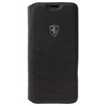 Ferrari heritage coque clapet en cuir v�ritable pour samsung galaxy s8 + , noir - neuf