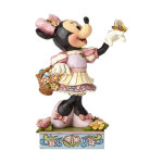 Figurine disney - enesco - minnie avec panier fleurs et oeufs de pâques - neuf Figurine disney - enesco - minnie avec panier fleurs et oeufs de pâques - neuf