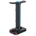 Gamenote th650 support de casque avec retro�clairage rgb 16 millions de couleurs et 2 ports usb - neuf ...