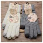 Gants femme tactiles pour smartphone taille m 2 doigts hiver - neuf