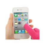 Gants tactiles pour cran digital tablettes smartphones rose avec 3 doigts gris yonis - neuf