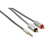 Hama 00080865 câble audio 2 m 3, 5mm 2 x rca argent - neuf Hama 00080865 câble audio 2 m 3, 5mm 2 x rca argent - neuf