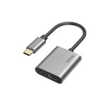 Hama 00200304 changeur de genre de cble usb type - c 3. 5 mm / usb type - c gris - neuf
