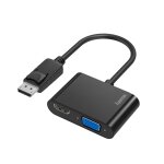 Hama 00200334 c�ble vid�o et adaptateur displayport hdmi + vga (d - sub) noir - neuf
