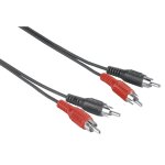 Hama 00205085 cble audio 1, 5 m 2 x rca noir - neuf