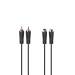 Hama 00205094 cble audio 3 m 2 x rca noir - neuf