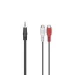 Hama 00205185 c�ble audio 0, 1 m 2 x rca 3, 5mm noir - neuf