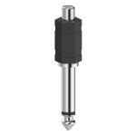 Hama 00205188 changeur de genre de cble rca 6. 3 noir, argent - neuf