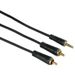 Hama 75122299 cble audio 3 m 2 x rca 3, 5mm noir - neuf