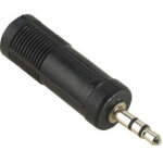 Hama 75122388 changeur de genre de cble 6. 3mm fm 3. 5mm m noir - neuf