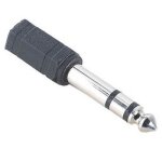 Hama audio adapter 3, 5 mm female jack stereo - 6, 3 mm male plug stereo 3. 5 mm f 6. 3 mm m noir - neuf ...