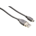 Hama usb 2. 0 extension cable, a - plug - mini b - plug, 0. 25 m c�ble usb 0, 25 m mini - usb b gris ...