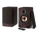 Haut - parleurs bluetooth - sharp - cp - ss30(br) - bibliotheque marron - 2x 30w - 2 voies - sans fil ...